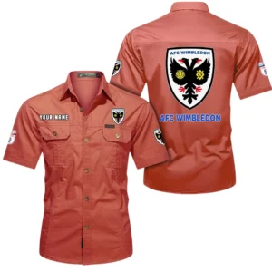 AFC Wimbledon Short Sleeved Shirt, Gift For AFC Wimbledon Fan EPL80052225392 - Red