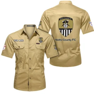 Notts County Short Sleeved Shirt, Gift For Notts County Fan EPL80052225393 - Khaki