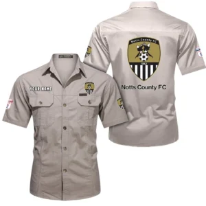 Notts County Short Sleeved Shirt, Gift For Notts County Fan EPL80052225393 - Beige