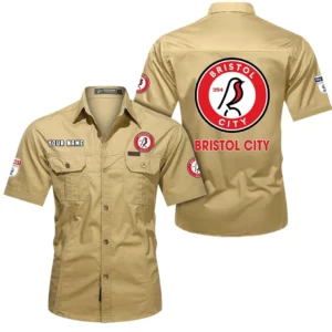 Bristol City Short Sleeved Shirt, Gift For Bristol City Fan EPL80052225394 - Khaki