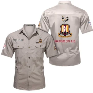 Bradford City Short Sleeved Shirt, Gift For Bradford City Fan EPL80052225395 - Beige