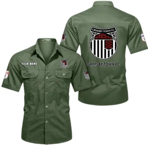 Grimsby Town Short Sleeved Shirt, Gift For Grimsby Town Fan EPL80052225396 - Army Green