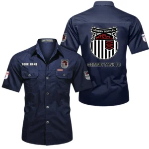 Grimsby Town Short Sleeved Shirt, Gift For Grimsby Town Fan EPL80052225396 - Dark Blue