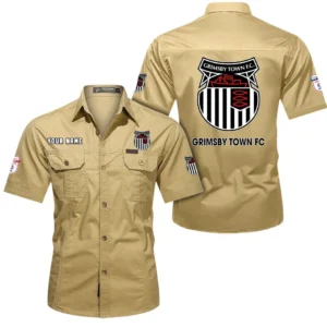 Grimsby Town Short Sleeved Shirt, Gift For Grimsby Town Fan EPL80052225396 - Khaki