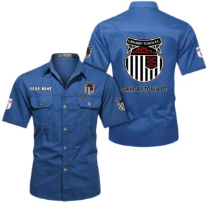 Grimsby Town Short Sleeved Shirt, Gift For Grimsby Town Fan EPL80052225396 - Cowboy Blue