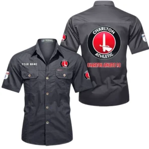 Charlton Athletic Short Sleeved Shirt, Gift For Charlton Athletic Fan EPL80052225397 - Gray