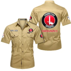 Charlton Athletic Short Sleeved Shirt, Gift For Charlton Athletic Fan EPL80052225397 - Khaki