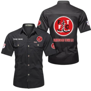 Fleetwood Town Short Sleeved Shirt, Gift For Fleetwood Town Fan EPL80052225398 - Black