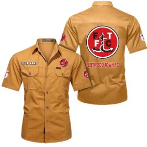 Fleetwood Town Short Sleeved Shirt, Gift For Fleetwood Town Fan EPL80052225398 - Turmeric