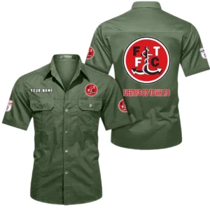Fleetwood Town Short Sleeved Shirt, Gift For Fleetwood Town Fan EPL80052225398 - Army Green