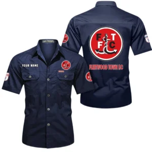 Fleetwood Town Short Sleeved Shirt, Gift For Fleetwood Town Fan EPL80052225398 - Dark Blue