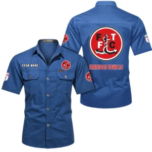Fleetwood Town Short Sleeved Shirt, Gift For Fleetwood Town Fan EPL80052225398 - Cowboy Blue
