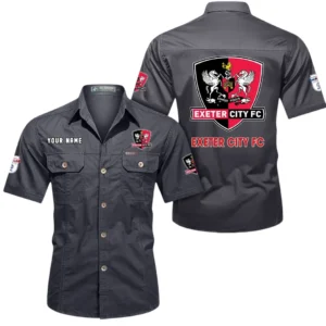 Exeter City Short Sleeved Shirt, Gift For Exeter City Fan EPL80052225400 - Gray