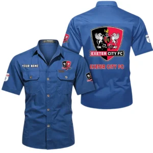 Exeter City Short Sleeved Shirt, Gift For Exeter City Fan EPL80052225400 - Cowboy Blue