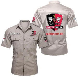 Exeter City Short Sleeved Shirt, Gift For Exeter City Fan EPL80052225400 - Beige
