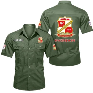 Swindon Town Short Sleeved Shirt, Gift For Swindon Town Fan EPL80052225401 - Army Green
