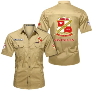 Swindon Town Short Sleeved Shirt, Gift For Swindon Town Fan EPL80052225401 - Khaki