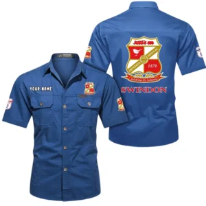 Swindon Town Short Sleeved Shirt, Gift For Swindon Town Fan EPL80052225401 - Cowboy Blue