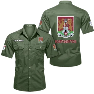 Northampton Town Short Sleeved Shirt, Gift For Northampton Town Fan EPL80052225402 - Army Green
