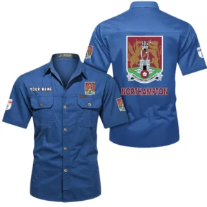 Northampton Town Short Sleeved Shirt, Gift For Northampton Town Fan EPL80052225402 - Cowboy Blue