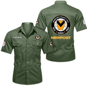 Newport County Short Sleeved Shirt, Gift For Newport County Fan EPL80052225403 - Army Green