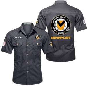 Newport County Short Sleeved Shirt, Gift For Newport County Fan EPL80052225403 - Gray