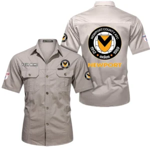Newport County Short Sleeved Shirt, Gift For Newport County Fan EPL80052225403 - Beige