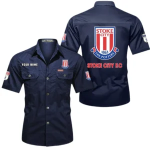 Stoke City Short Sleeved Shirt, Gift For Stoke City Fan EPL80052225404 - Dark Blue