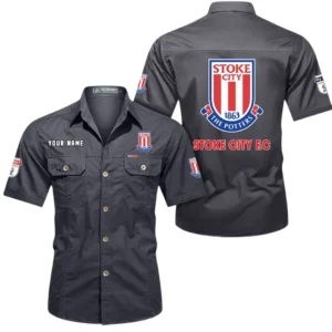 Stoke City Short Sleeved Shirt, Gift For Stoke City Fan EPL80052225404 - Gray