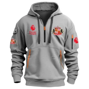 Sunderland Hoodie Half Zipper Premier League 2025 EPL90052725666 - Gray