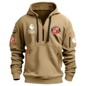 Sunderland Hoodie Half Zipper Premier League 2025 EPL90052725666 - Khaki