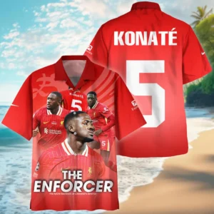 Ibrahima Konate Hawaiian shirt Premier League 2025, gift for fan Ibrahima Konate HVN1002IK05092025HAW
