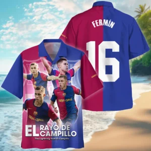 Fermin Lopez Hawaiian Shirt Laliga 2025 For Fan Fermin Lopez HVN1009FL05152025HAW