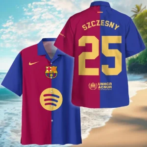 Wojciech Szczesny Hawaiian Shirt La Liga 2025 For Fan Wojciech Szczesny HVN1010BWS05162025