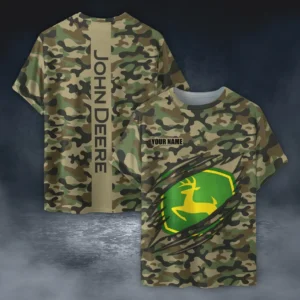 John Deere T-Shirt Style Camo Oversized, All over print Shirt CAR210040825749