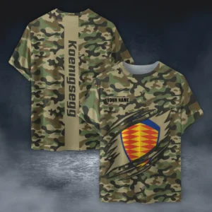 Koenigsegg T-Shirt Style Camo Oversized, All over print Shirt CAR210040825744