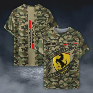 Scuderia Ferrari F1 T-Shirt Style Camo Oversized, All over print Shirt CAR210040825752
