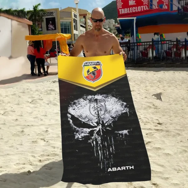 abarth beach towel gift for abarth lovers gift for him husband boyfriend car17302252500 chkv4