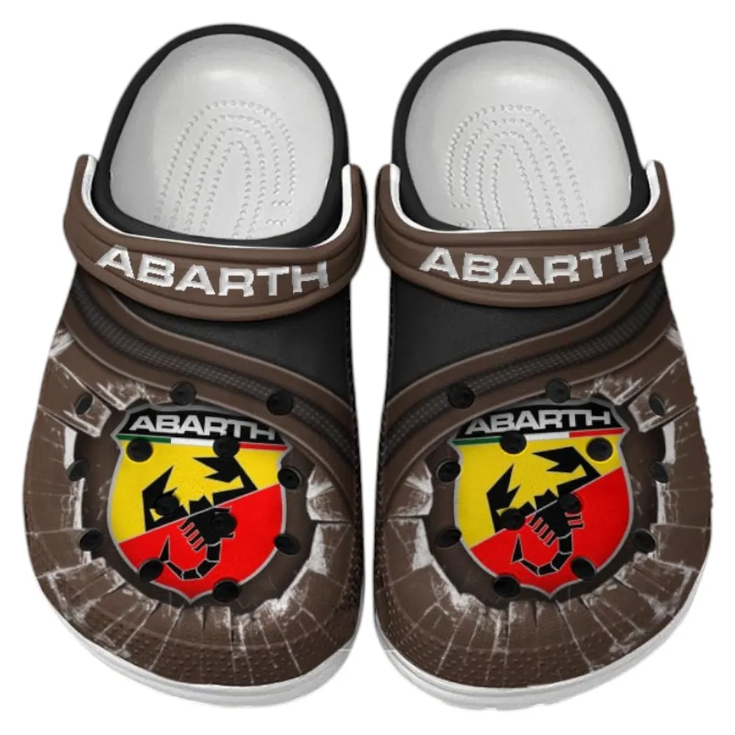 Abarth Crocs Clogs Men Women, Gift For Abarth Fan CAR188032025171 - Brown