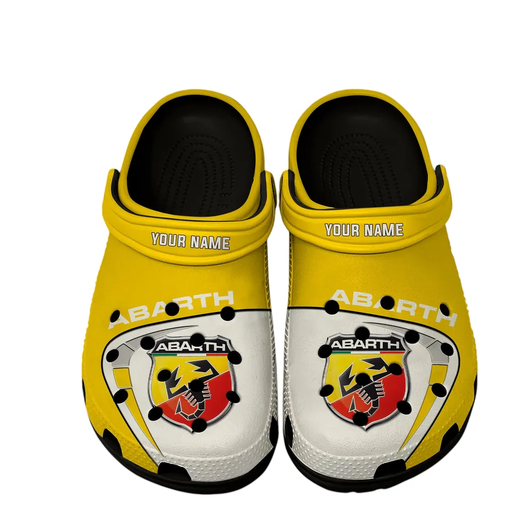 Abarth Crocs, Gift For Abarth Lover, Gift For Him, Husband, Boyfriend CAR16802262501 - Black