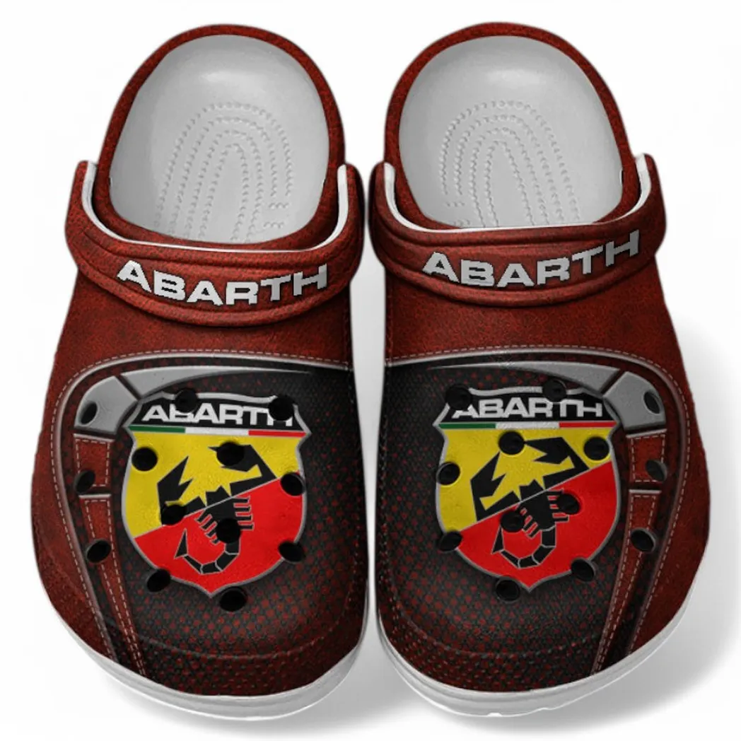 Abarth Crocs Sandals For Men Women, Gift For Abarth Fan CAR177031425575 - Red