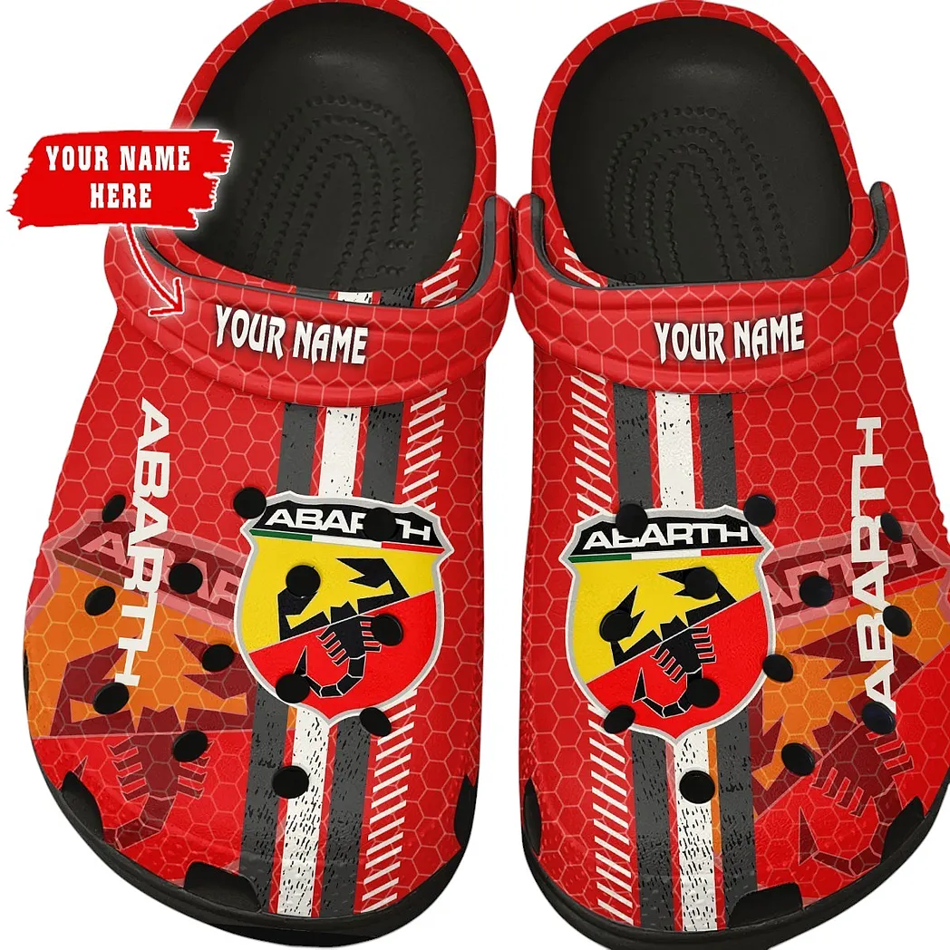 abarth crocs shoes gift for abarth lovers birthday gift for husband boyfriend car82022025555 black 2wslp