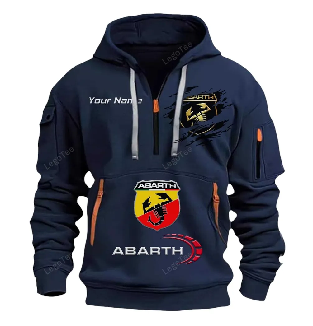 abarth half zip hoodie car113021425798 best gift for him husband boyfriend navy
