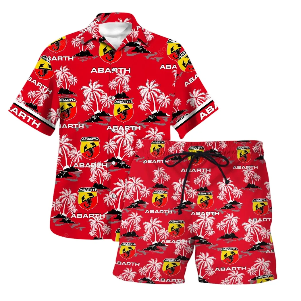 Abarth Hawaiian Shirt Set For Men, Gift For Abarth Lovers, Gift For Him, Husband, Boyfriend CAR144021125517-1