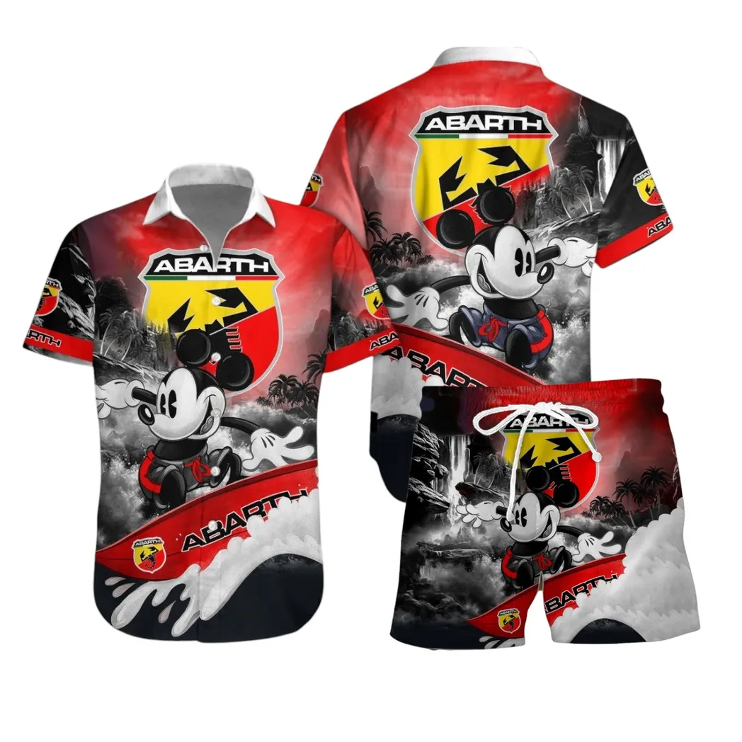Abarth Hawaiian Shirt Set, Gift For Abarth Lovers, Gift For Him, Husband, Boyfriend CAR53030625000