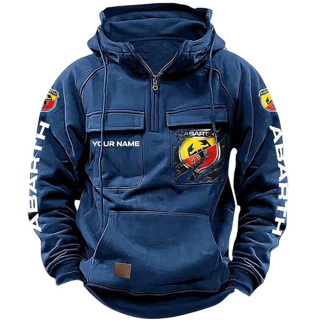 abarth hoodie tactical quarter zip gift for abarth lovers car164022425148 dark blue wlu4i