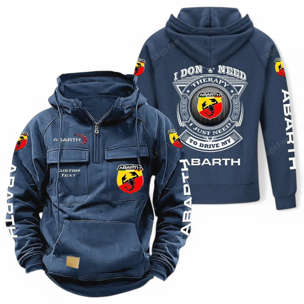 abarth tactical quarter zip hoodie car106021525063 gifts for men him husband boyfriend dark blue awpoy