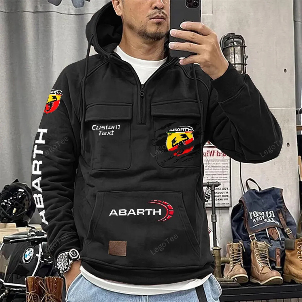 abarth tactical quarter zip hoodie gift for abarth lovers gift for him husband boyfriend black car122021425039 2 yqstd