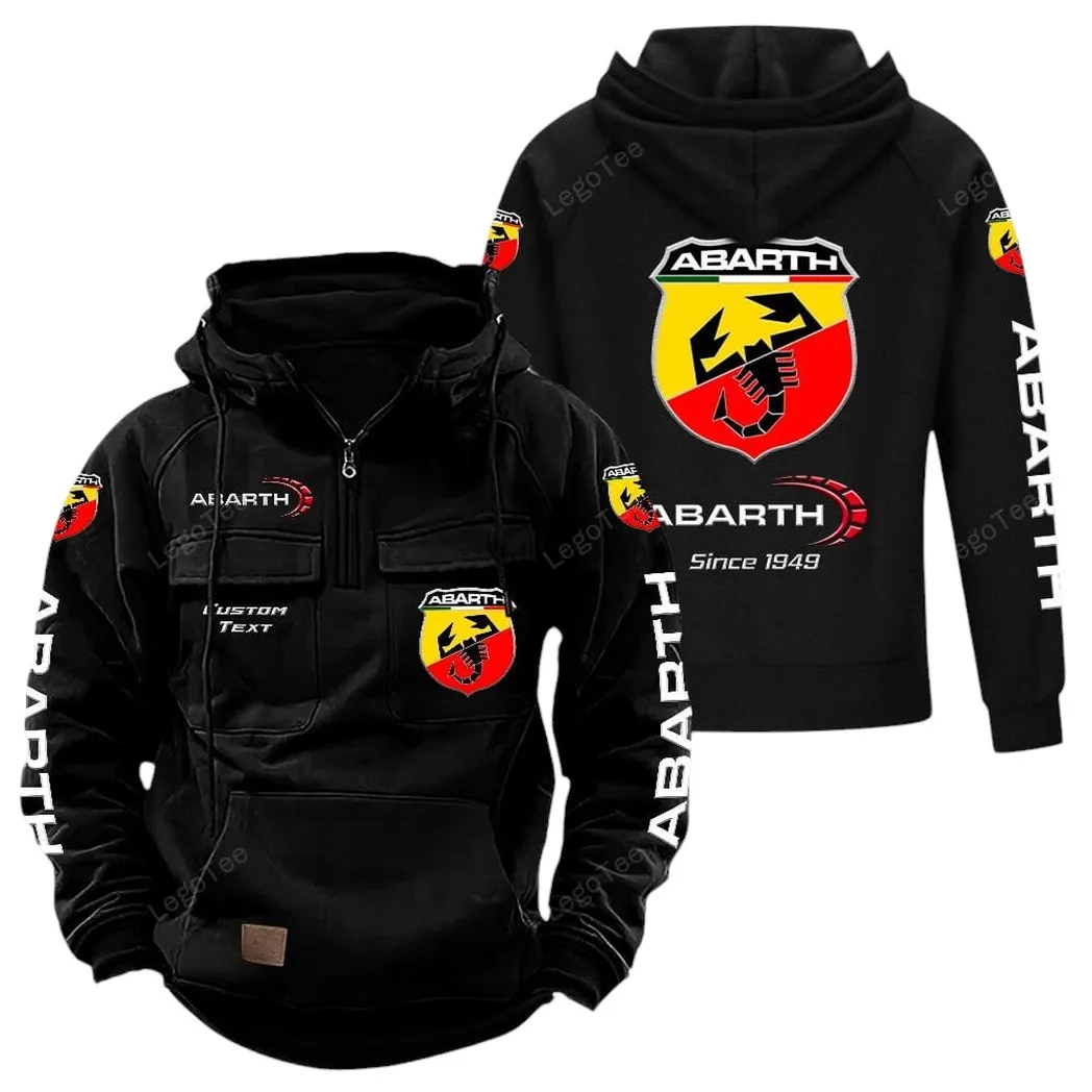 abarth tactical quarter zip hoodie gift for abarth lovers gift for him husband boyfriend black car96021425730 2 26hr8