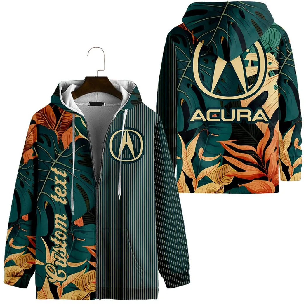 Acura Vintage Zip Hoodie Custom All Over Print CAR434041725223